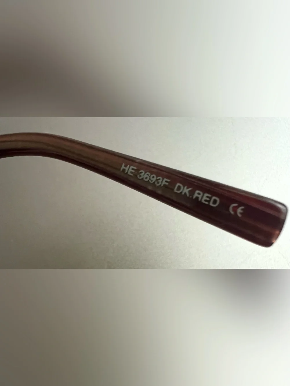 Helium Paris France EyeglassesHE 3693F Dark Red Frames/Existing prescription.